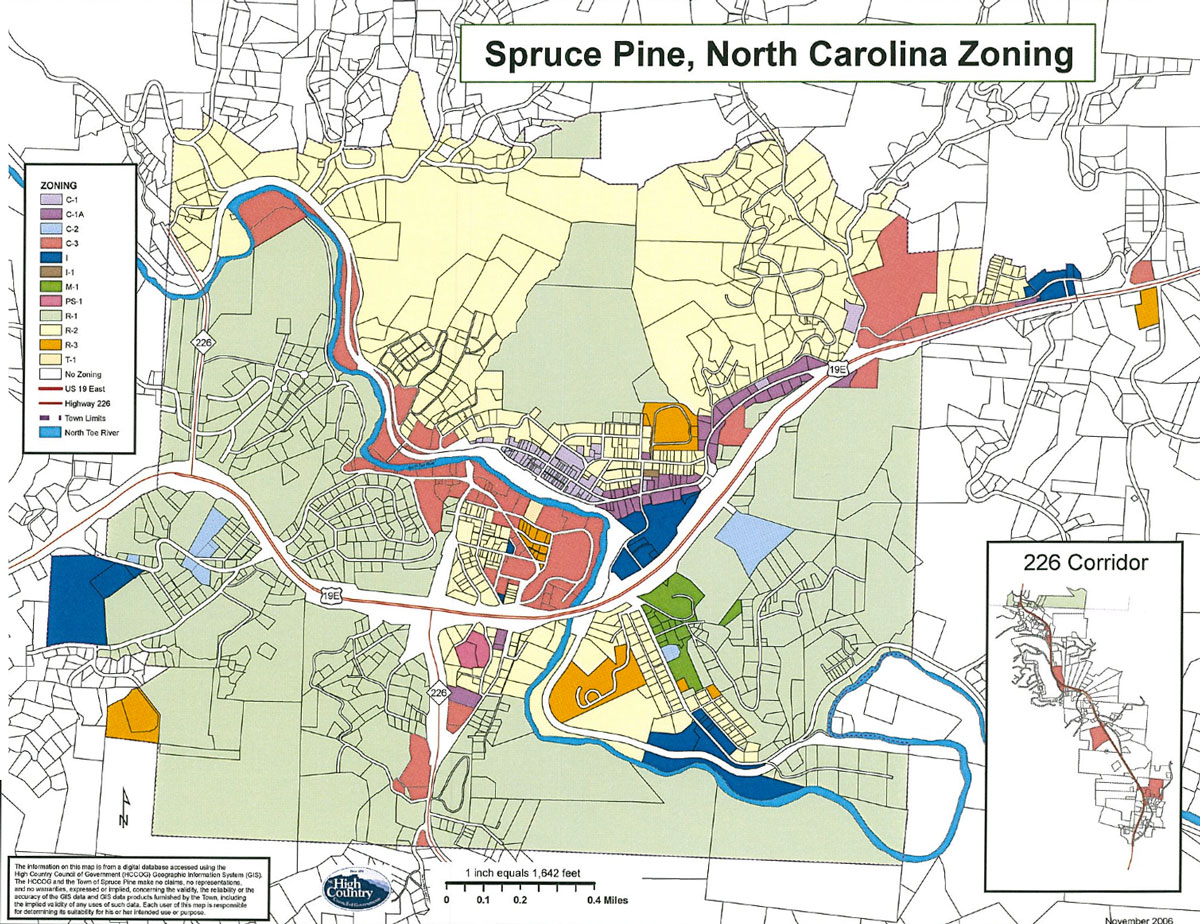 Zoning Map Town Of Spruce Pine
